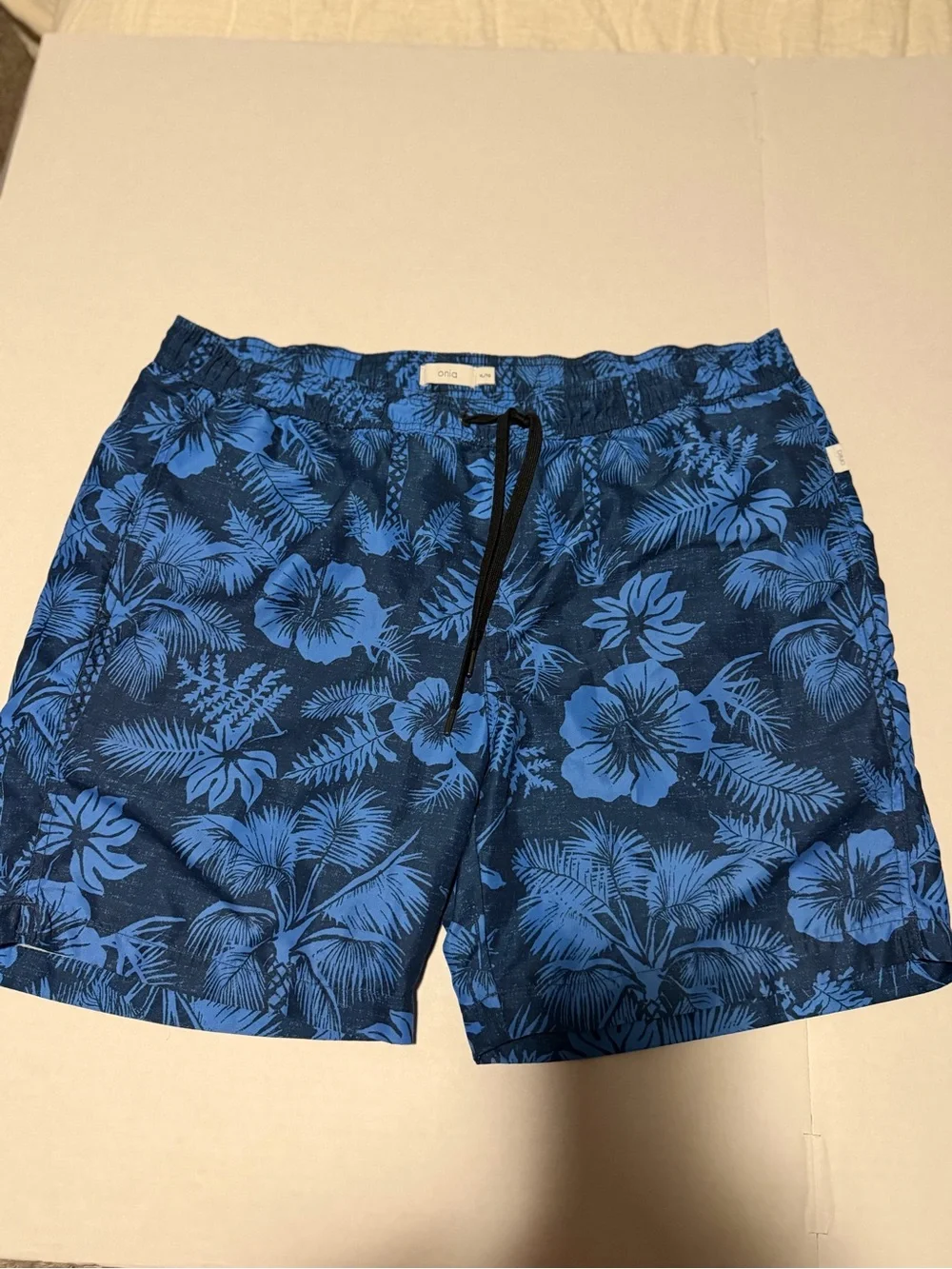 Onia Blue Floral Men’s Swim Trunks